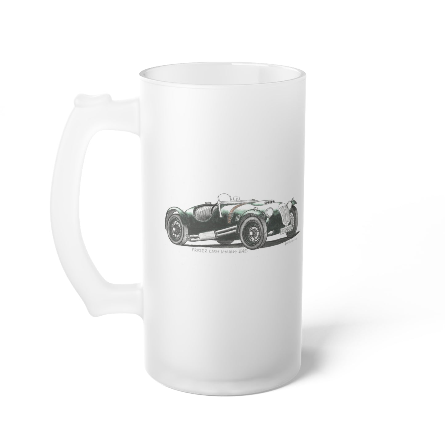 Frosted Glass Beer Mug – Frazer Nash Lemans 1948