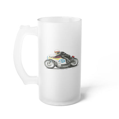 Frosted Glass Beer Mug - Honda 6 1967