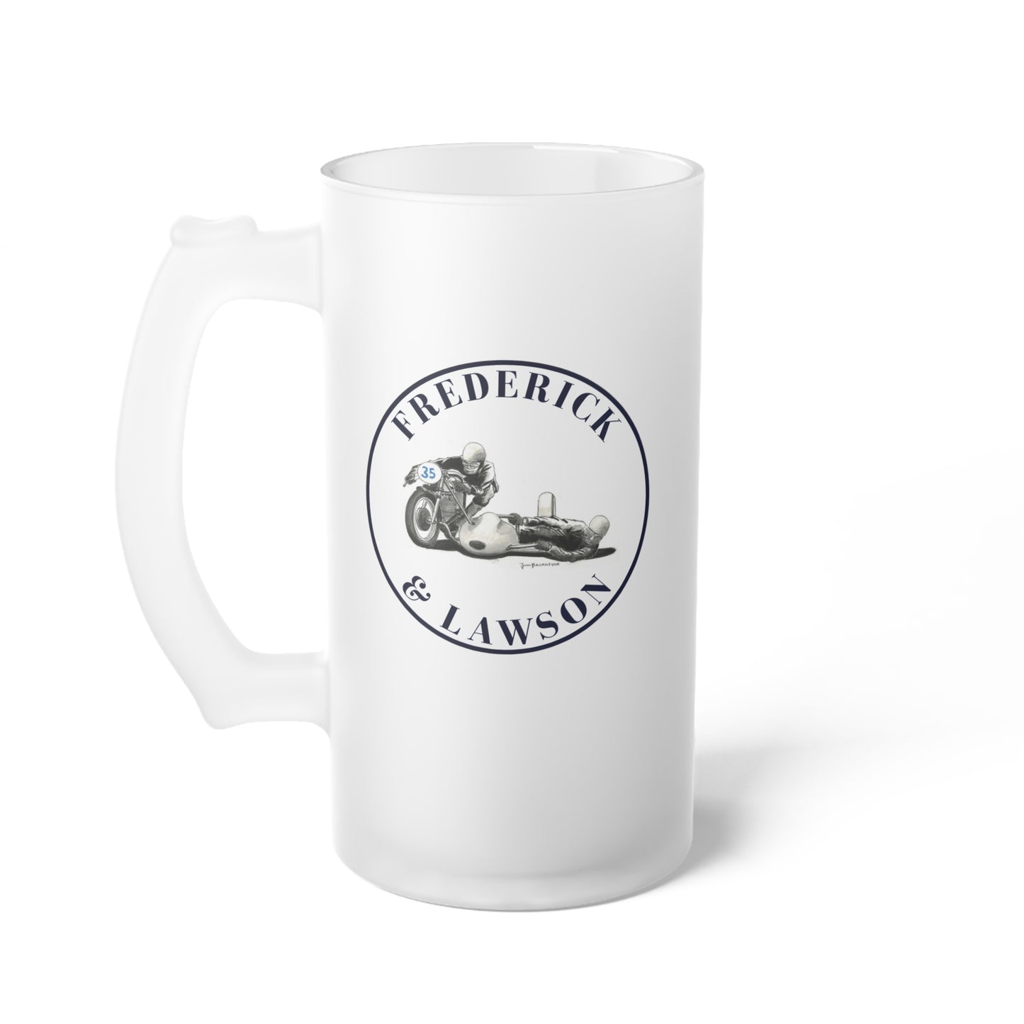 Frosted Glass Beer Mug – Frederick and Lawson