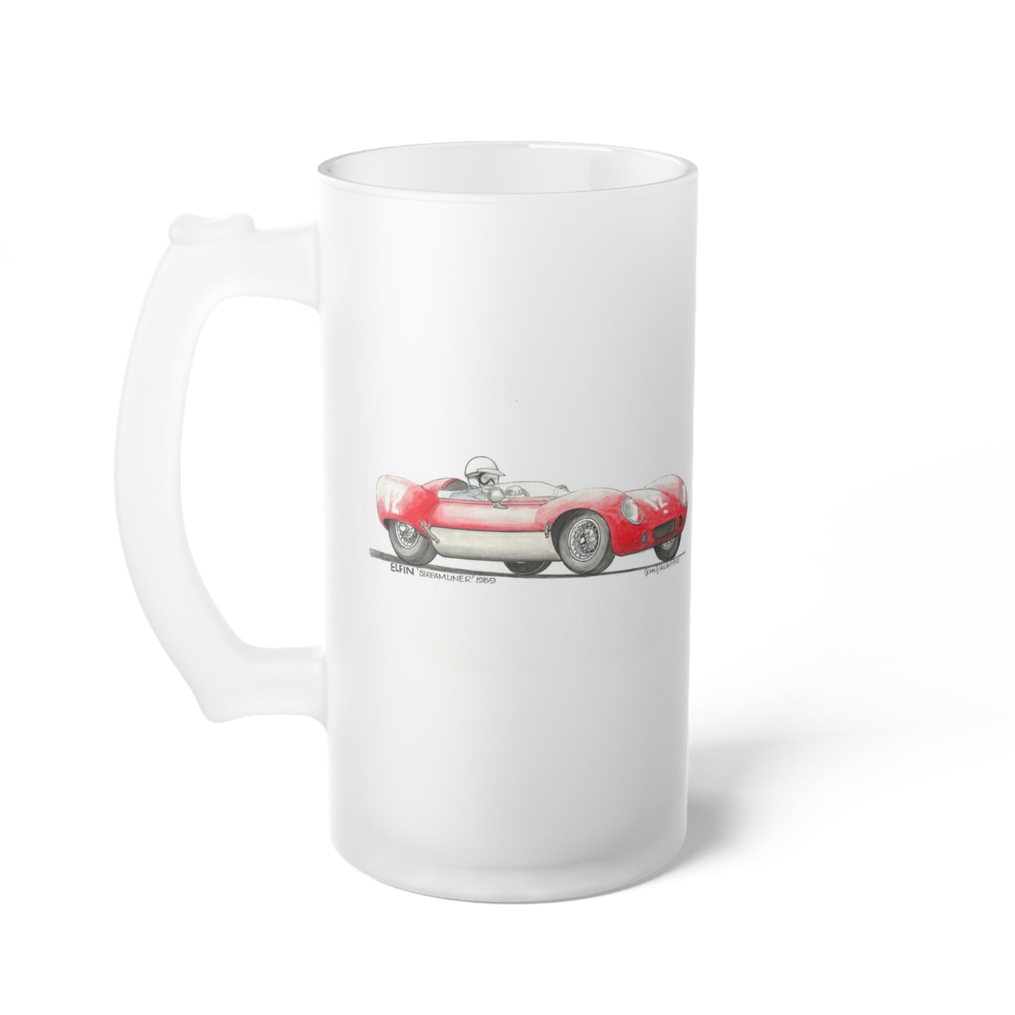 Frosted Glass Beer Mug – Elfin Streamliner 1959