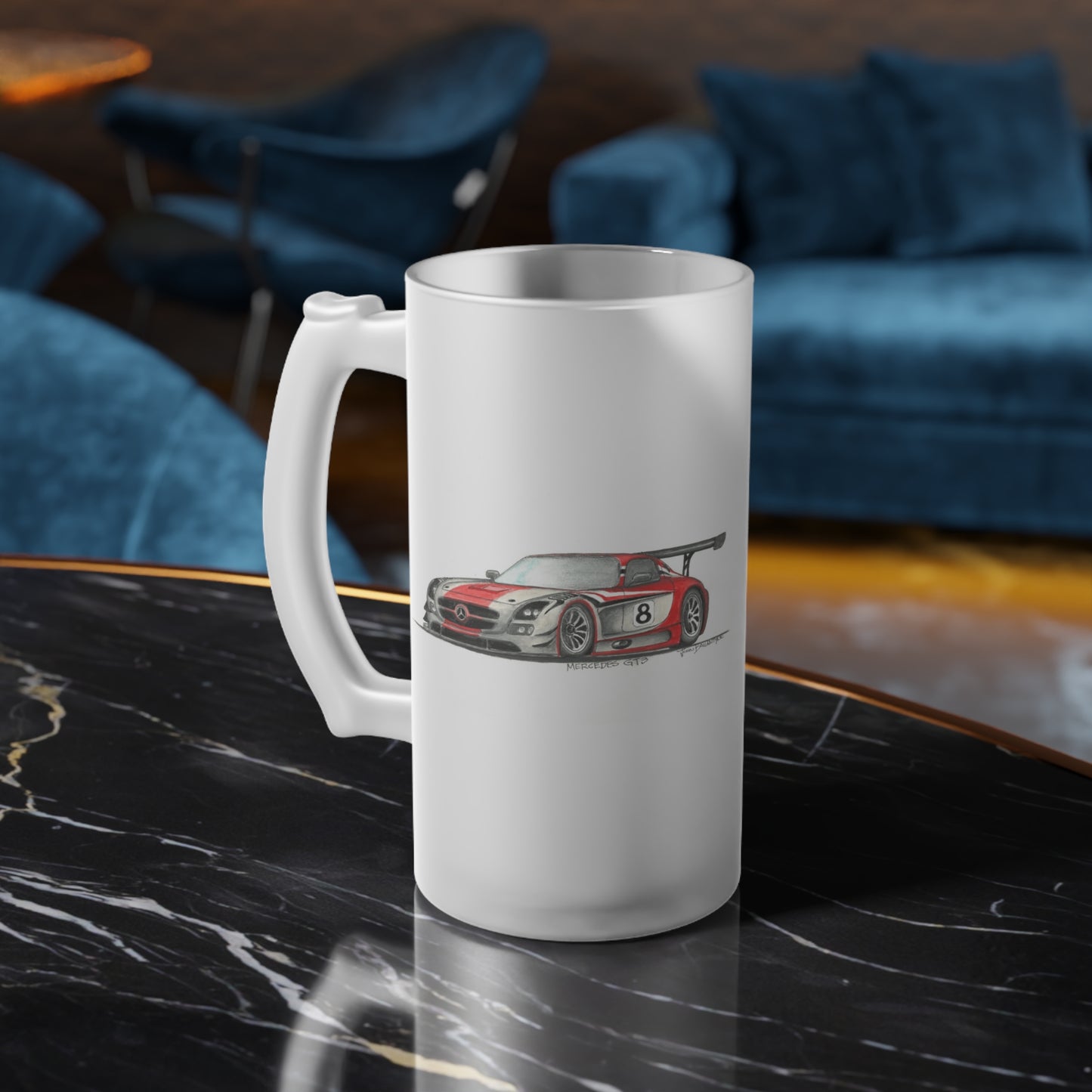 Frosted Glass Beer Mug – Mercedes GT3