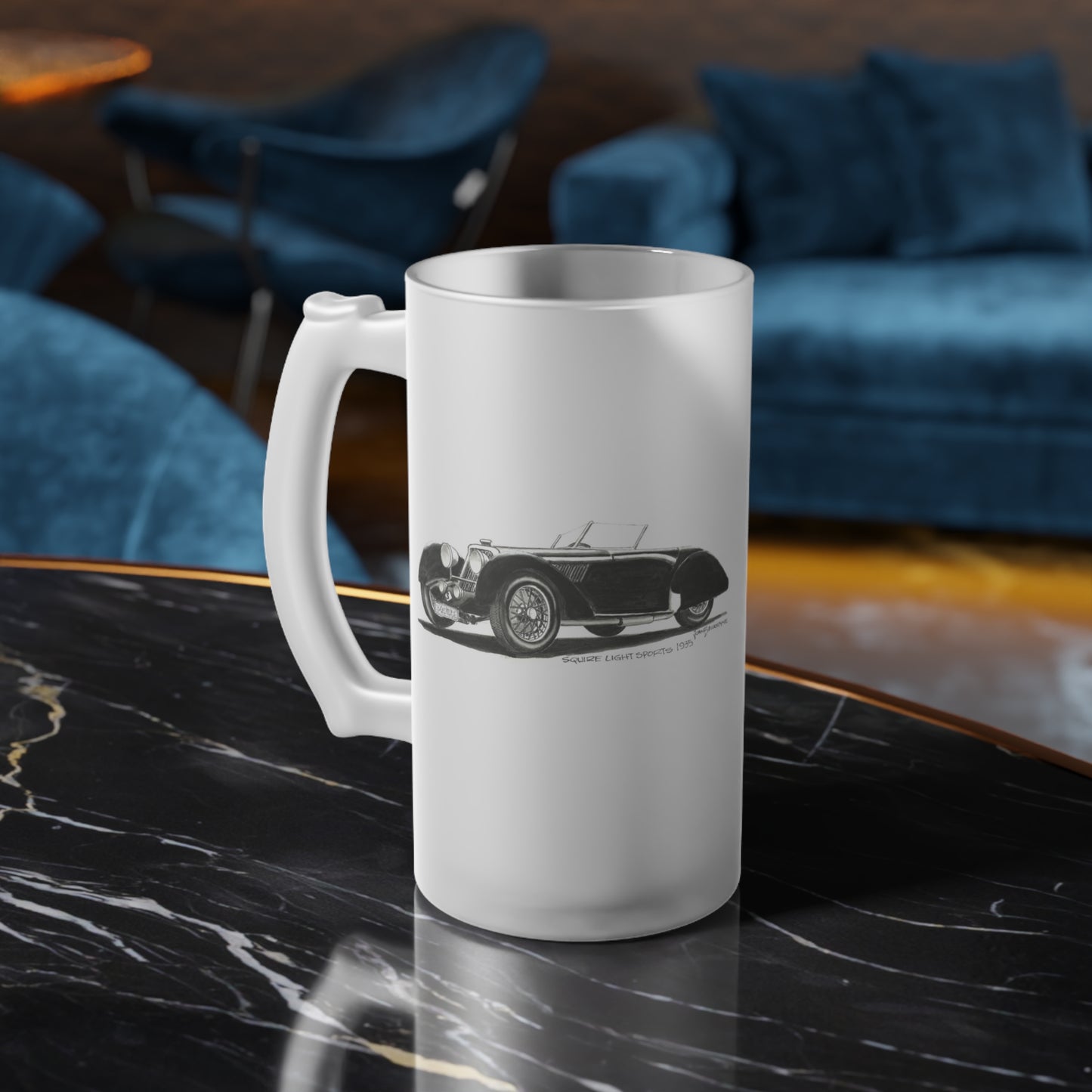 Frosted Glass Beer Mug – Squire Light Sports 1935