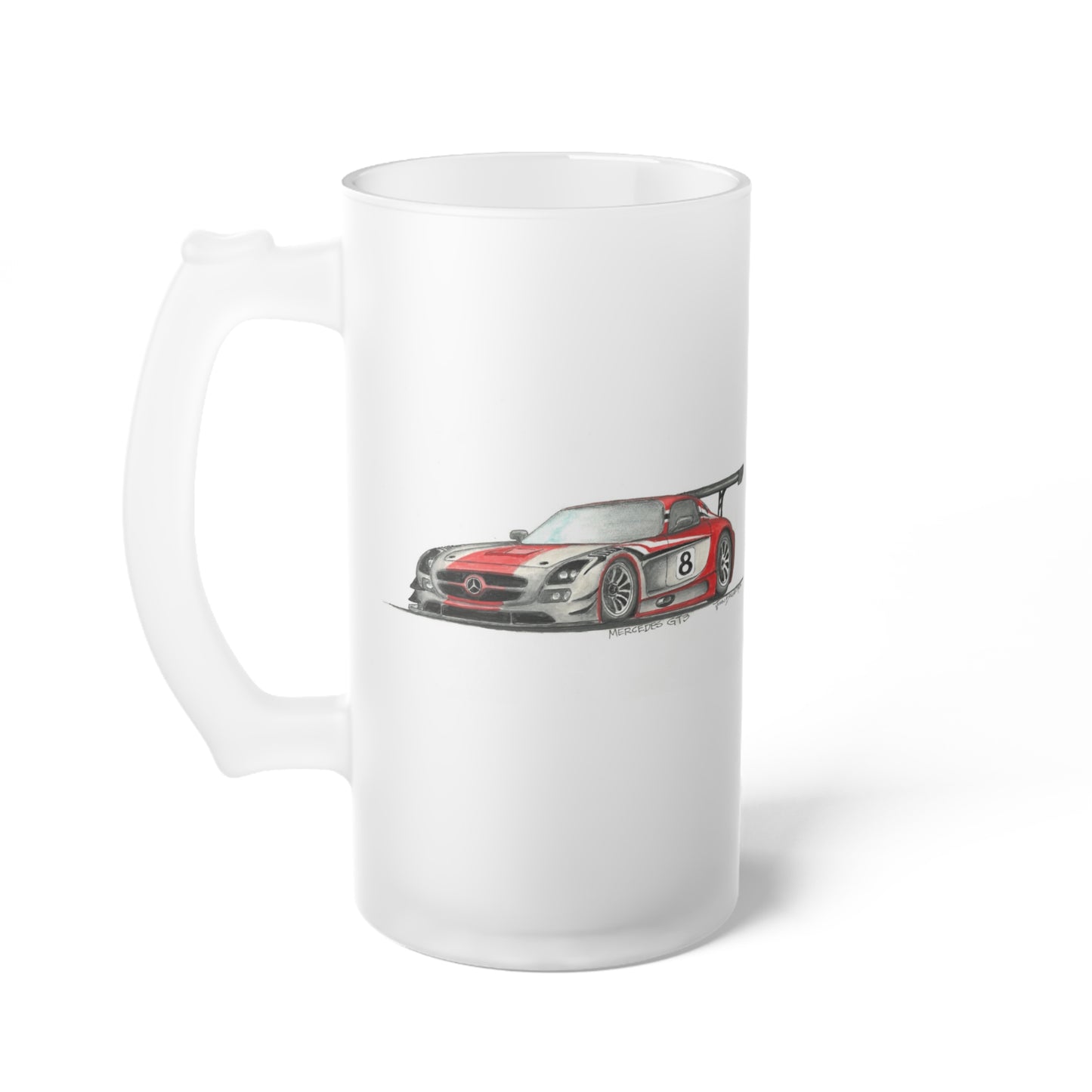 Frosted Glass Beer Mug – Mercedes GT3